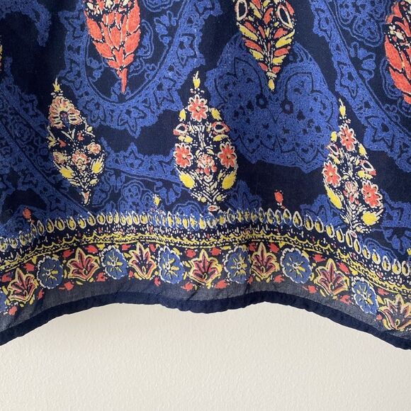 lucky Brand Blue and Pink Women's Tunic Kimono Coverup Top 1X Boho Beach Casual - Picture 6 of 11